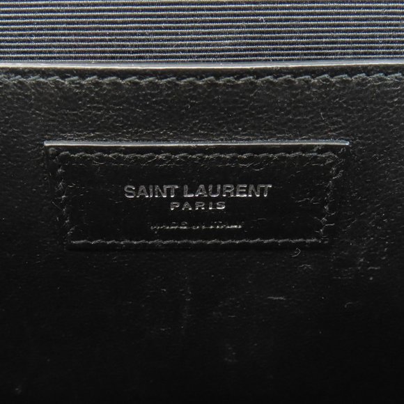SAINT LAURENT Envelope Medium Shoulder Bag Leather Black - Picture 6 of 11